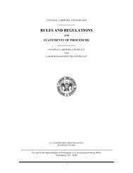 RULES AND REGULATIONS - National Labor Relations Board