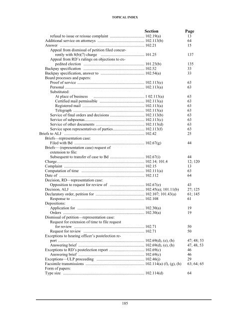 RULES AND REGULATIONS - National Labor Relations Board