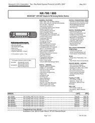 NX-700-800 Old - Secom Systems, Inc.