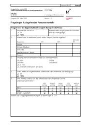 Fragebogen 1: abgehender Personenverkehr