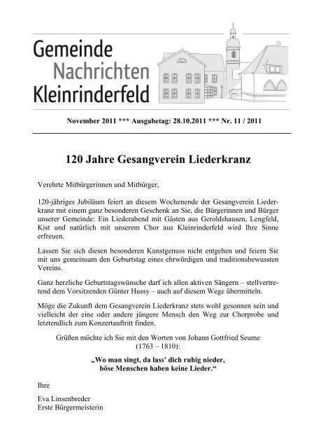 11 - November 2011 - Gemeinde Kleinrinderfeld
