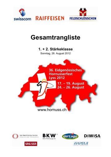 Gesammtrangliste 1_2 Stärkelasse - Eidg. Hornusserfest 2012 in Lyss