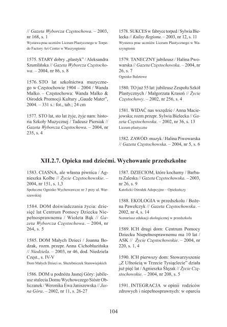 za lata 2002-2004 - Śląska Biblioteka Cyfrowa