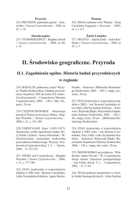 za lata 2002-2004 - Śląska Biblioteka Cyfrowa