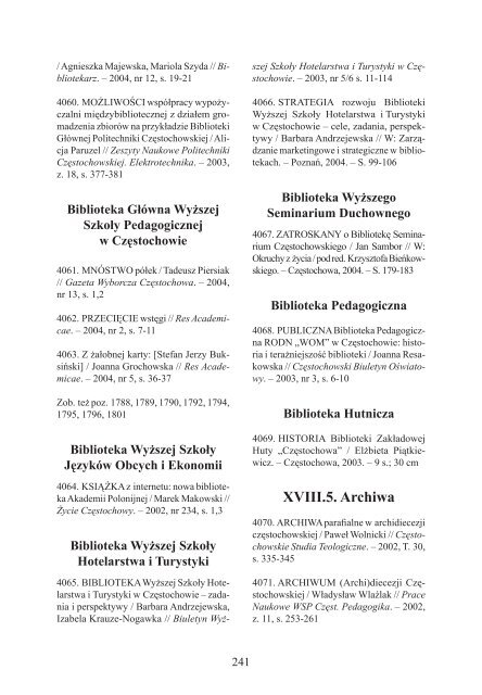 za lata 2002-2004 - Śląska Biblioteka Cyfrowa