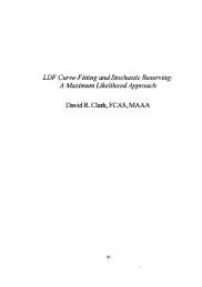 LDF Curve-Fitting and Stochastic Reserving: A Maximum Likelihood ...