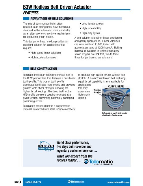 B3W rodless Belt drIVeN actuator - You are now at the Down-Load ...