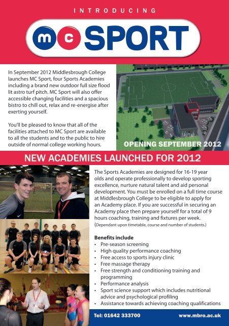 MC Sport Flyer April 2012.indd - Middlesbrough College