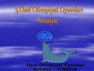 III. Antalya Özel Olimpiyat Oyunları, 2004 - EBFAD