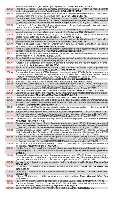 TABLE 39A LIST OF PUBLICATIONS REFERRED TO IN THE ...