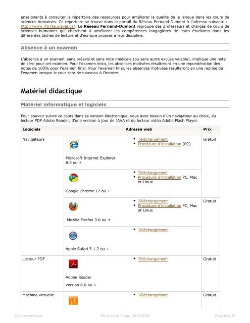 Plan de cours - Département d'économique - Université Laval