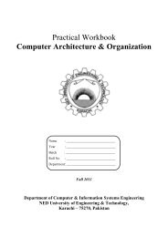 Practical Workbook Computer Architecture ... - NED University