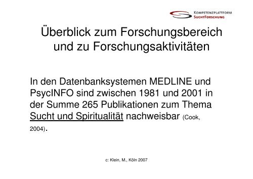 Heil und Heilung fÃ¼r Suchtkranke durch Sinnsysteme? Ergebnisse ...