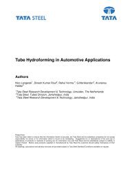 Tube Hydroforming in Automotive Applications - Tata Steel in the ...