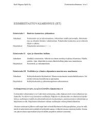 ESIMIESTAITOVALMENNUS (ET) - Karl-Magnus Spiik Oy