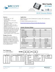 24V Input Mini Family DC-DC Converter Module Data Sheet - Vicor