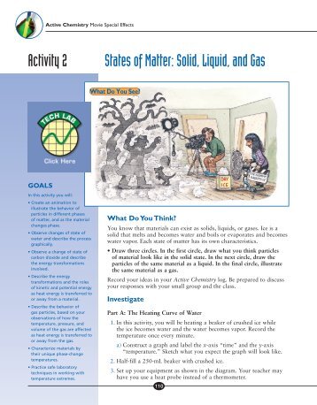 Activity 2 States of Matter: Solid, Liquid, and Gas