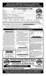 December 2010 Newsletter - Greene County Fish & Game Association