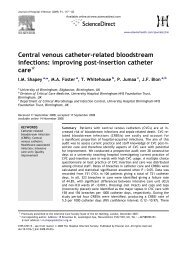 Central venous catheter-related bloodstream infections ... - CCIH