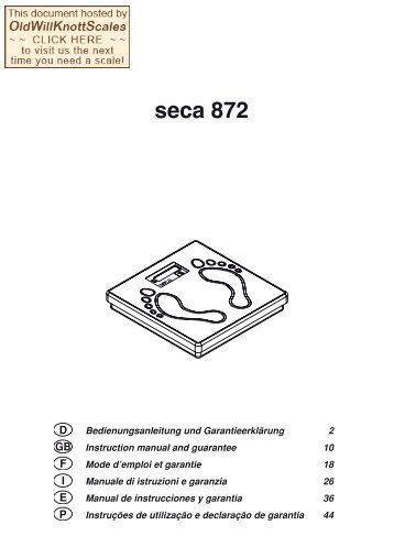 seca 872 - Scale Manuals