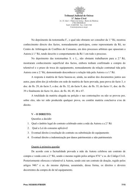 TRIBUNAL JUDICIAL DE OEIRAS