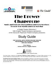 The Drowsy Chaperone Study Guide - National Arts Centre