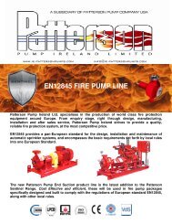 EN12845 Fire Pump Line Brochure - Patterson Pump Ireland Limited