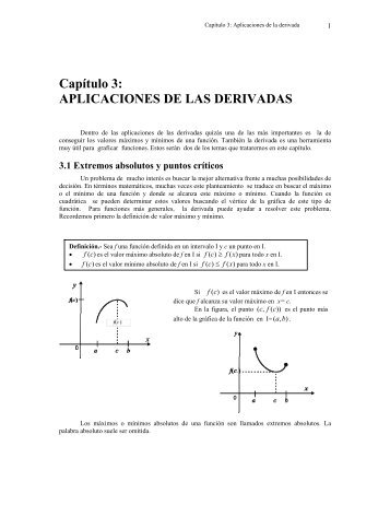 CapÃ­tulo 3: APLICACIONES DE LAS DERIVADAS