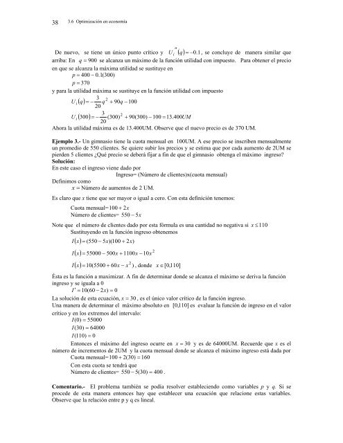 CapÃ­tulo 3: APLICACIONES DE LAS DERIVADAS