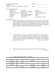 Chapter 5 Test study guide Name: AP Chemistry 4 points DUE AT ...