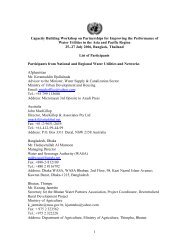 List of Participants - United Nations Sustainable Development