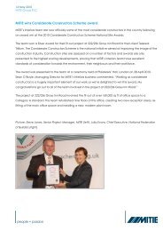 MITIE wins Considerate Constructors Scheme award