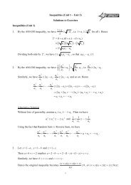 Inequalities (Unit 1 â Unit 3) Solutions to Exercises Inequalities (Unit ...