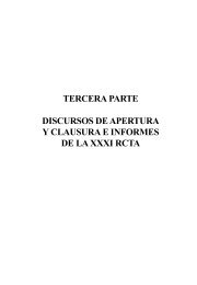 tercera parte discursos de apertura y clausura e informes de la xxxi ...