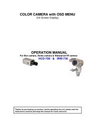 COLOR CAMERA with OSD MENU OPERATION MANUAL