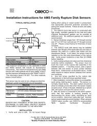 Installation Instructions for AMS Family Rupture Disk Sensors - Oseco