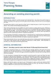 Amending an existing planning permit - Shire of Yarra Ranges