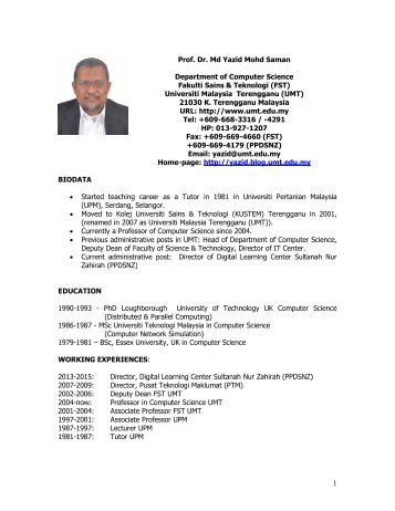 CV-YazidJune2013 - Md Yazid Mohd Saman - Universiti Malaysia ...
