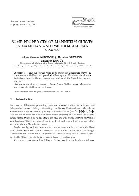 some properties of mannheim curves in galilean and pseudo ...