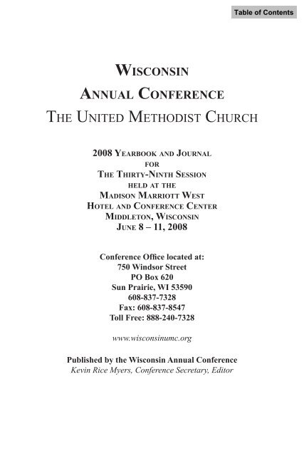 2008 Journal Cover Pages.pub - Wisconsin Conference United ...