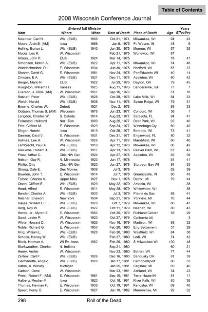 2008 Journal Cover Pages.pub - Wisconsin Conference United ...