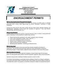 encroachment permits - Stanislaus County