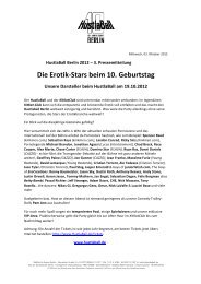 Die Erotik-âStars beim 10. Geburtstag - HustlaBall Berlin