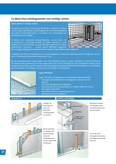 4.2 Metal Stud-scheidingswanden voor vochtige ruimten - Gyproc