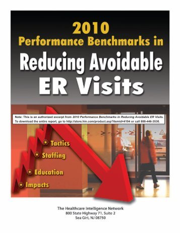2010 Performance Benchmarks in Reducing Avoidable ER Visits