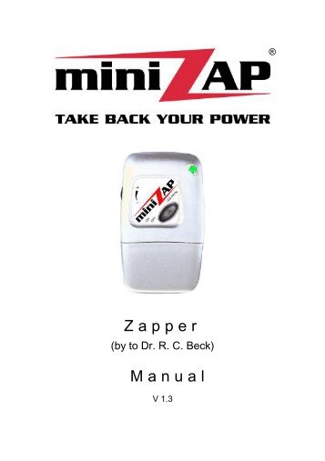 Zapper Manual - Beck Zapper