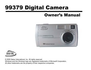 99379 Digital Camera - Sakar