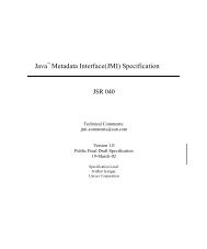 Javaâ¢ Metadata Interface(JMI) Specification - Oracle Software ...