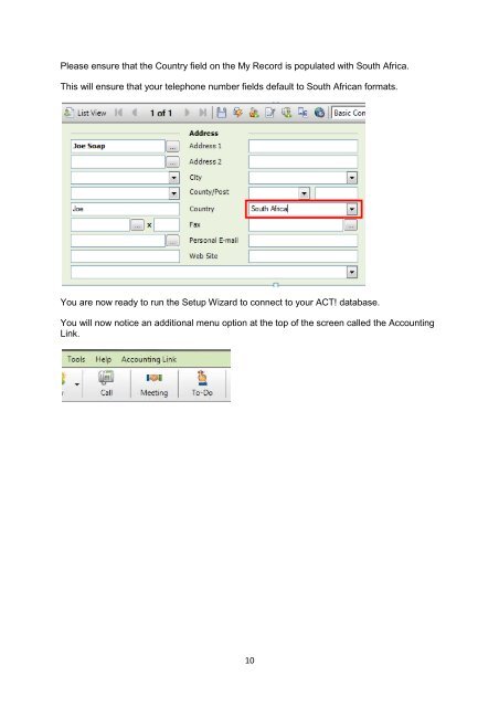 Pastel Accounting Link Manual