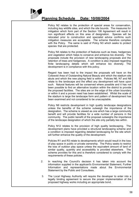 Planning Schedule Date: 10/08/2004 - Stroud District Council